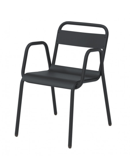 Steel  Stackable outdoor armchair retro sho1045011