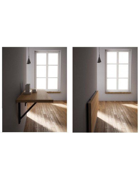 Mesa abatible para pared en madera laminada
