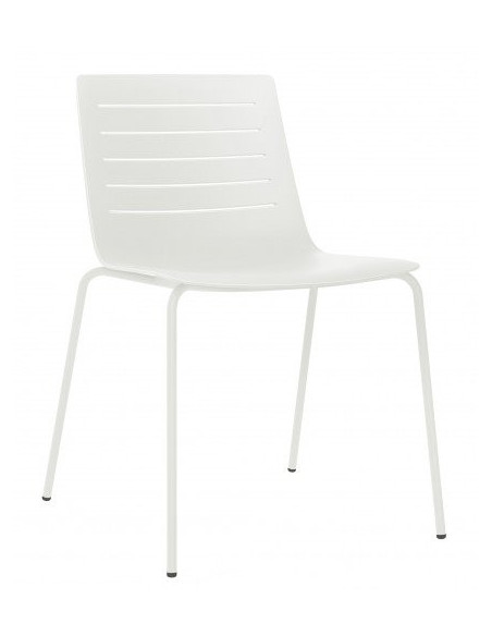 Cadira de PELL de 4 peus apilable sho1032067