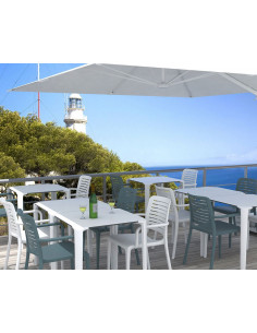 Sedia impilabile in rattan, intreccio a 4 vie sho1104018