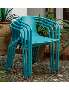 Fauteuil en aluminium empilable en couleurs CADIZ sho1145013 2