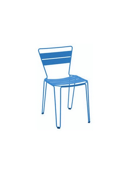 Silla MALLORCA para terraza estilo vintage de acero galvanizado en varilla  sho1145016