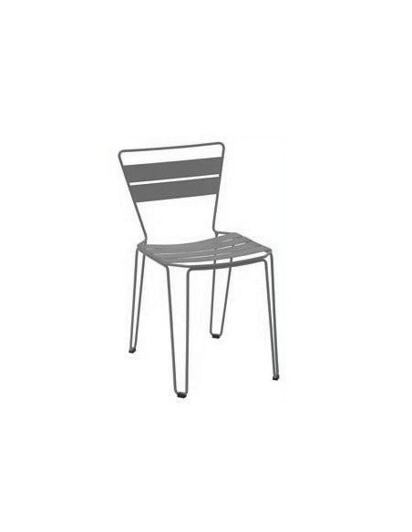 Cadeira MAIORCA para terraço estilo vintage de aço galvanizado na haste sho1145016