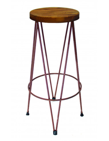 Tabourets de bar-Tabouret en bois Vintage DAKOTA sta1022001