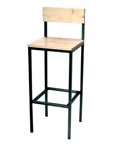 Tabourets de bar-Tabouret en bois Vintage GEORGIA sta1022003