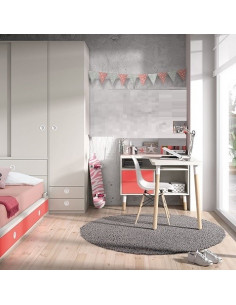 Taula escriptori de disseny en forma L amb  calaixos a mà esquerra mju2023001 2