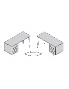 Taula escriptori de disseny amb  calaixos mju2023002 2