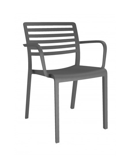Silla LAMA RESOL apilable con brazos sho1032004  Sillas de terraza