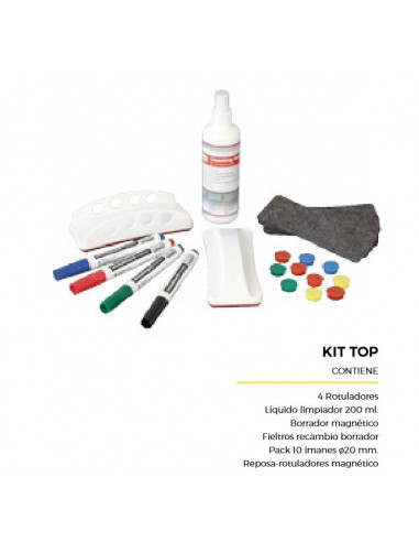 Kit Top de complementos para pizarra laminada blanca comp407002