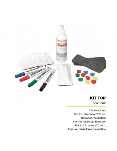 Kit Top de suplementos para quadro branco laminado branco comp407002