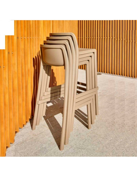 Taburetes de Bar-Taburete apilable Attic de diseño para bar y terraza sta1104001