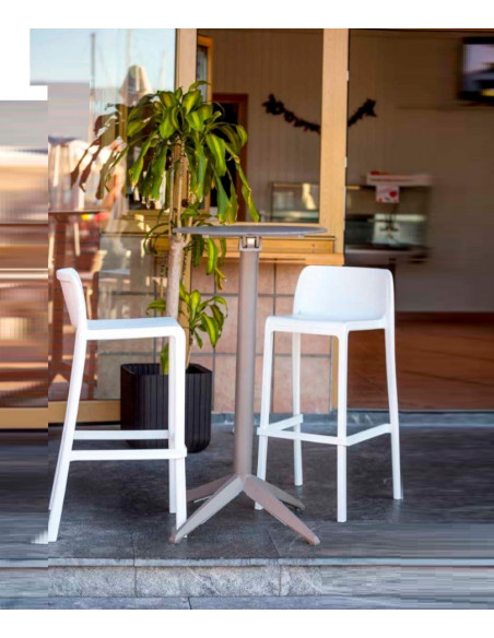 Taburetes de Bar-Taburete apilable Attic de diseño para bar y terraza sta1104001