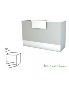 Módulo curvo para servir pessoas com mobilidade reduzida mesa de escritório M e XL mop72008 2