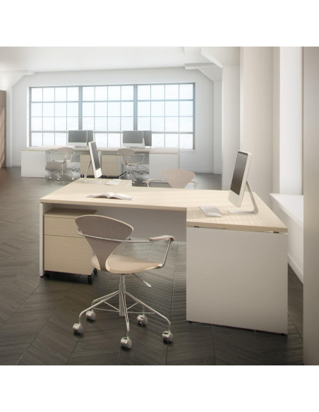 Ala para mesa de oficina pie panel en diferentes acabados   QUO mop1101005