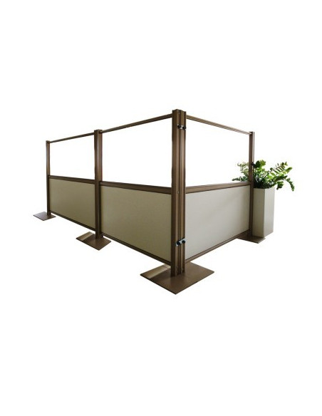 Pára-brisa rígido modular destacável para terraços de restaurante mse1100002