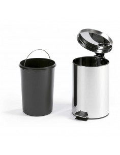 Lixeira de aço inoxidável com tampa a pedal ppa407004 2