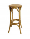 Tabourets de bar-Tabouret en bois avec assise en rotin sta2013001