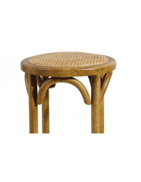 Taburetes de Bar-Taburete de madera con asiento en rejilla  sta2013001