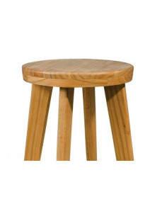 Stools for bar and terrace-Stool made of solid wood and ring footrest metal sta2013002 2