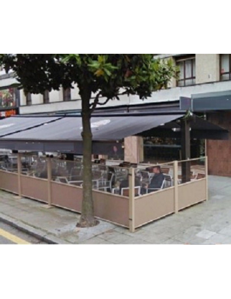 Pára-brisa rígido modular destacável para terraços de restaurante mse1100002