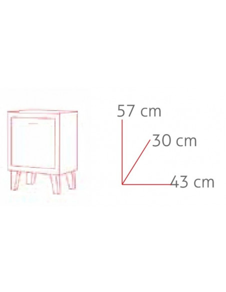 Side table and bedside Table white aes1037021