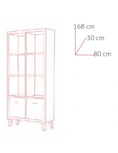Armário estante para sala de estar e cozinha aes1037022 2