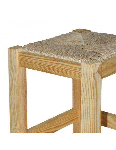 Sgabelli de bar-Sgabello in legno con seduta in vimini intrecciati sta2003002