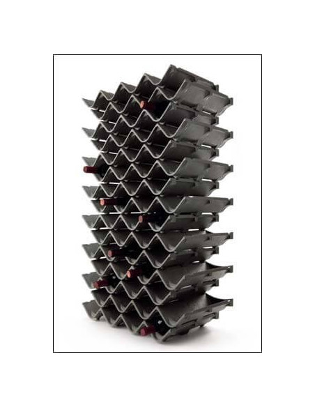 Vino rack eco-friendly impilabile realizzato in synterwood comp2018001