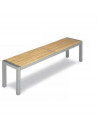 Bench in aluminum and wood varnish natural bho1092001