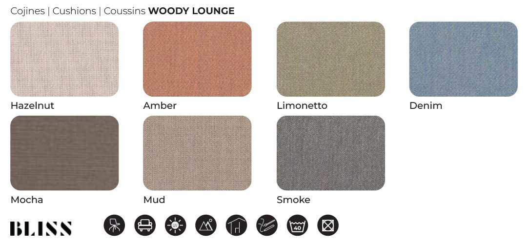 Colores cojín woody lounge Bliss