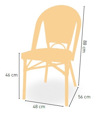 Medidas cadeira madeleine
