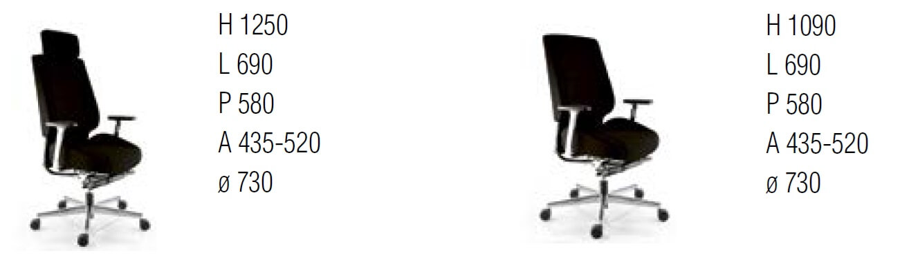 Medidas silla Azkar de SOKOA 24 horas 24h